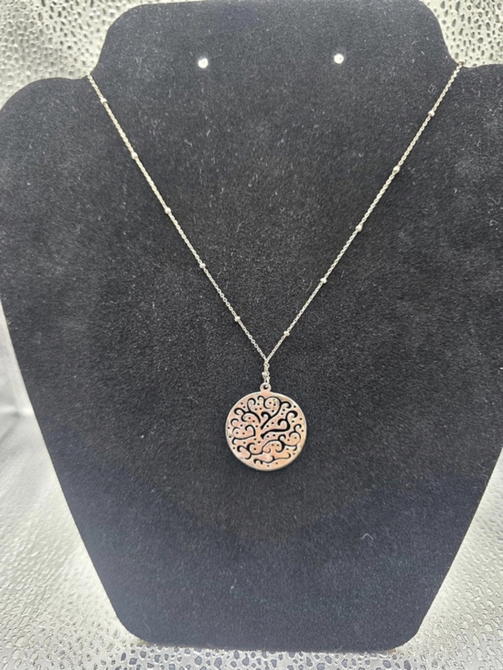 Silpada Sterling Filigree Pendant Necklace
